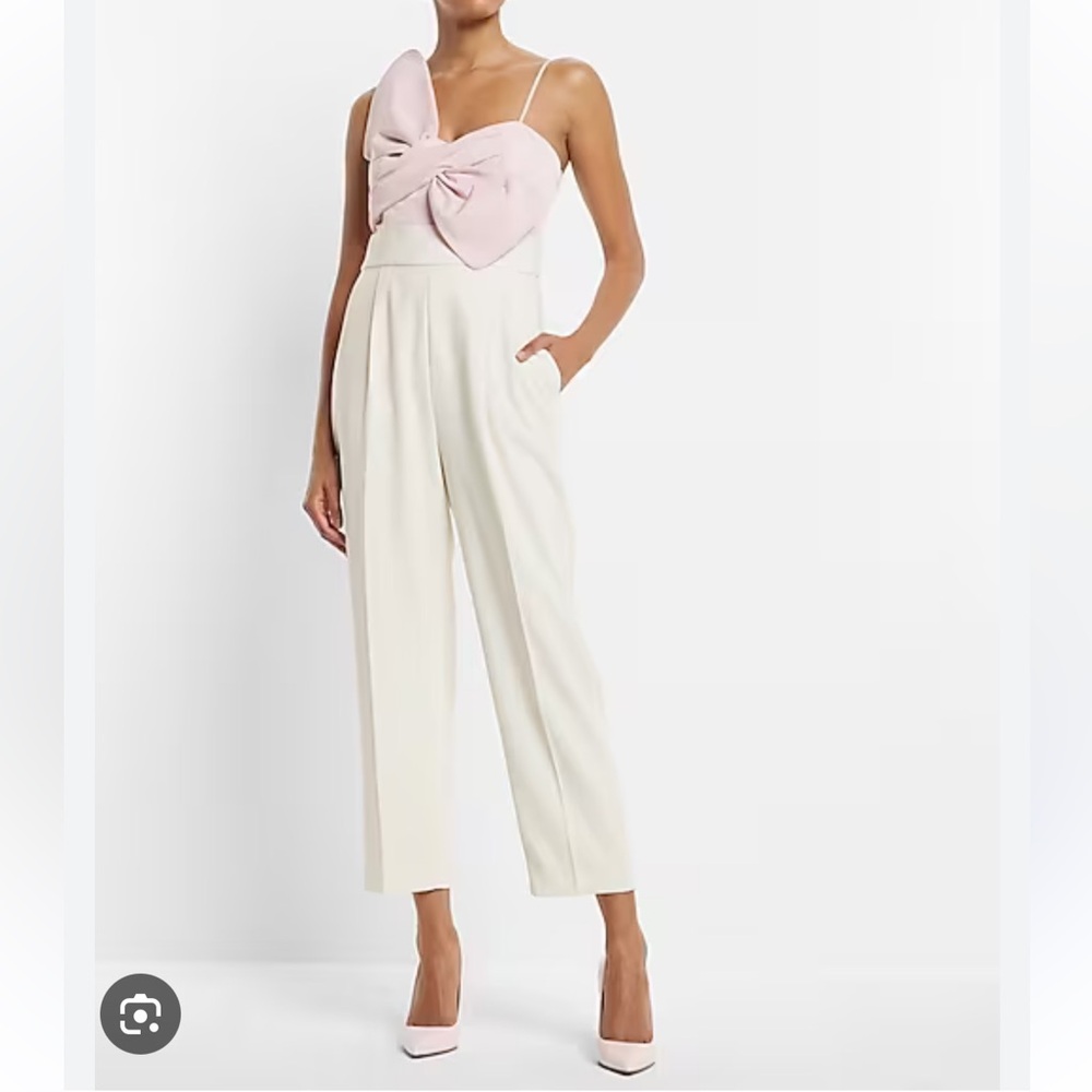 Express Statement Bow Pink Jumpsuit/Pantsuit